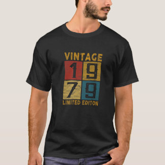 Camiseta 43º Aniversário Vintage 1979 Nascer Em 1979 43 Ano