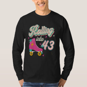 Camiseta 43º Cilindro de Aniversário A Cair Em 43 Anos