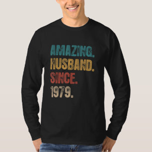 Camiseta 43 Aniversário De Casamento Para Ele Um Marido Inc