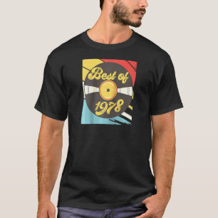 Camiseta 43.o Aniversário Registro de vinilo Vintage 1978 R