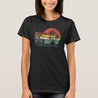 Camiseta 44 Aniversário Incrível Desde junho de 1978