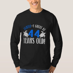 Camiseta 44 Aniversário Tartaruga 44 Anos Antiga Tartaruga