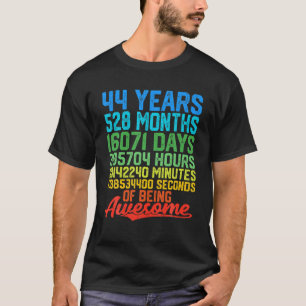 Camiseta 44 anos 44 de aniversário Mulheres Pais Mãe Grande