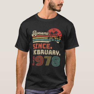 Camiseta 44 anos de idade incrível desde fevereiro de 1978