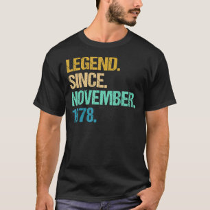 Camiseta 44 Anos De Idade Incrível Desde Novembro De 1978 4