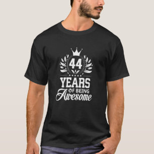 Camiseta 44 Anos De Presente De 44 De Aniversário Incrível