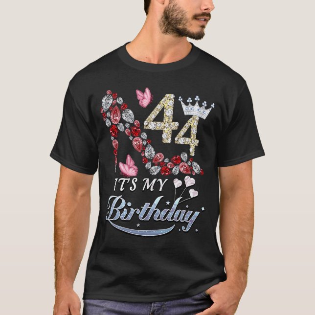 Camiseta 44 anos É o meu Calçado de aniversário 44 (Frente)