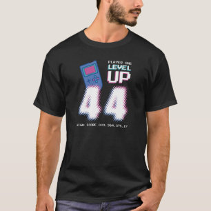 Camiseta 44 Birthday Boy Level 44 Unlocked Video Gam