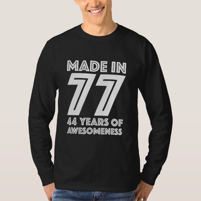 Camiseta 44 Birthday dá presentes para ele Homens com 44 an (Frente)