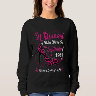 Camiseta 44 Birthday High Heel Uma Rainha Foi Nascer Em Sep