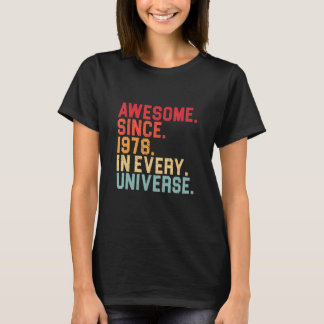 Camiseta 44 Birthday Incrível 1978 Em Cada Universo 44 Ye