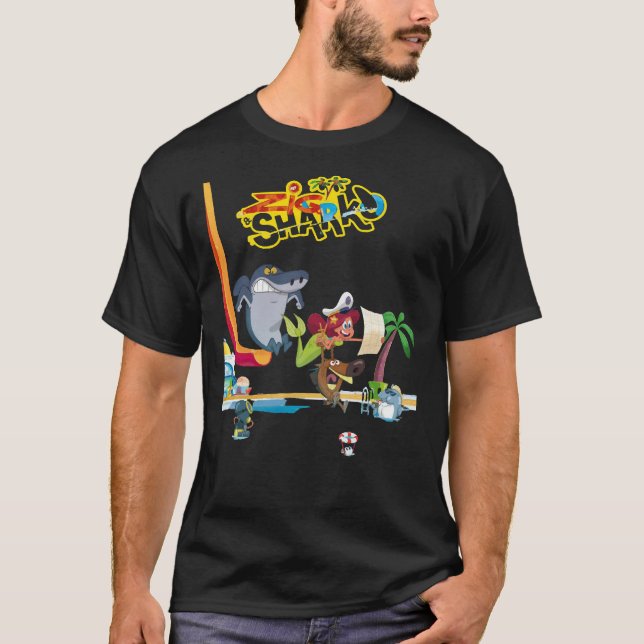 Camiseta 44Zig E Sharko Sereia, Presente Engraçado Para Cri (Frente)