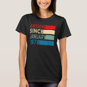 Camiseta 45º aniversário 45 anos é incrível desde janeiro