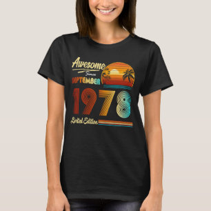 Camiseta 45º aniversário 45 anos é incrível desde setembro