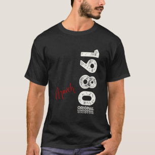 Camiseta 45º aniversário do homem original março de 1980 45