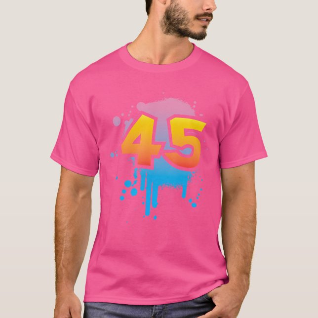 Camiseta 45º Aniversário Homens Presentes Mulheres Legal Sp (Frente)