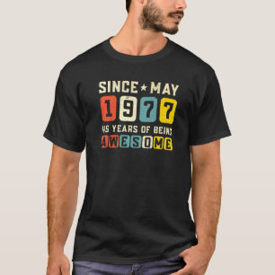 Camiseta 45º aniversário incrível desde maio de 1977