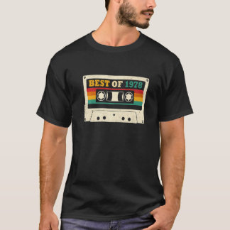 Camiseta 45º aniversário Melhor de 1978 fita cassete de 45 