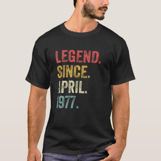 Camiseta 45º Aniversário Oferece Legenda De 45 Anos Desde A