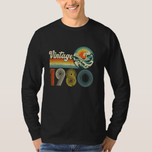 Camiseta 45º Aniversário Oferece Nascer Vintage Em 1980 45 