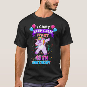 Camiseta 45. º Aniversário Do Unicórnio Para Mulheres De 45