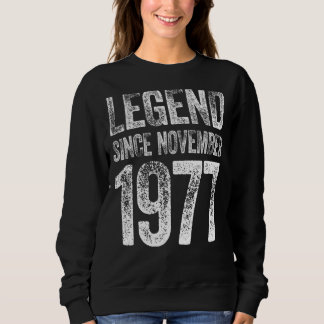 Camiseta 45. º aniversário Novembro Nascer 45 anos Legenda 