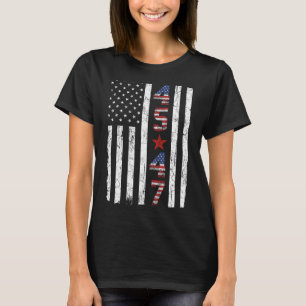 Camiseta 45 47 Presidente Trump Inauguração Dos Eua Retro T