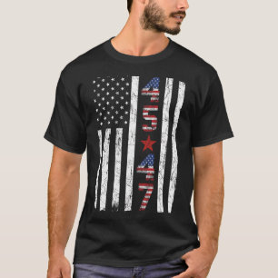 Camiseta 45 47 Presidente Trump Inauguração Dos Eua Retro T