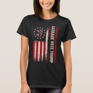Camiseta 45 47 Trump 2024 Eleição do Vídeo do Bandeira Amer