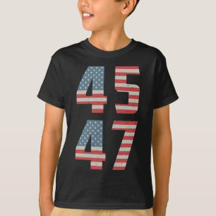 Camiseta 45 47 Trump Vintage Retro Usa Flag 2024 Presidente