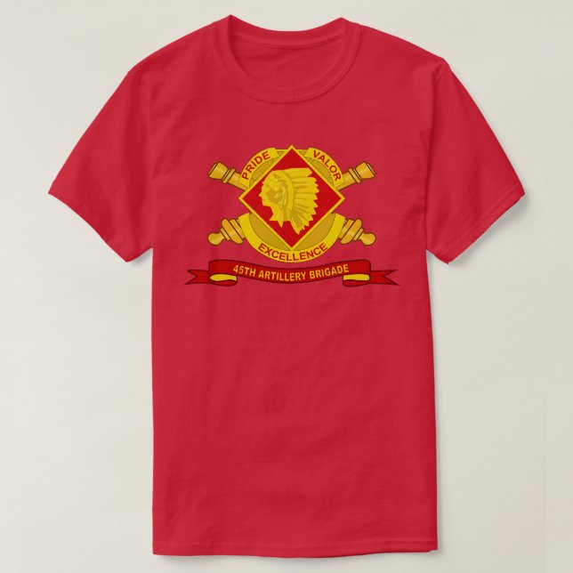 Camiseta 45.a Brigada de Artilharia com Br Ribbon (Frente do Design)