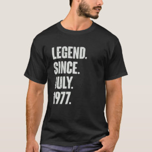 Camiseta 45 anos, 45.a legenda de aniversário desde julho d