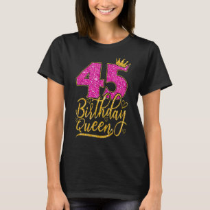Camiseta 45 anos de idade 45.o aniversário Coroa de diamant