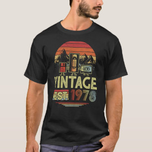 Camiseta 45 anos de idade feito em 1978 Vintage 45th Birthd