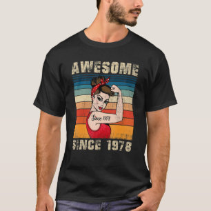 Camiseta 45 anos de idade incrível desde 1978 45ª Aniversár