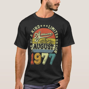 Camiseta 45 anos é incrível desde agosto de 1977 45º nascim