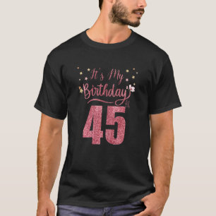 Camiseta 45 anos É meu aniversário incrível Par de anive
