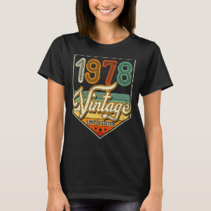 Camiseta 45 anos Vintage 1978 Limited Edition 45th Bir