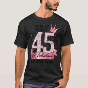 Camiseta 45 e Fabuloso Grupo de Partido Branca Rosa Candid 