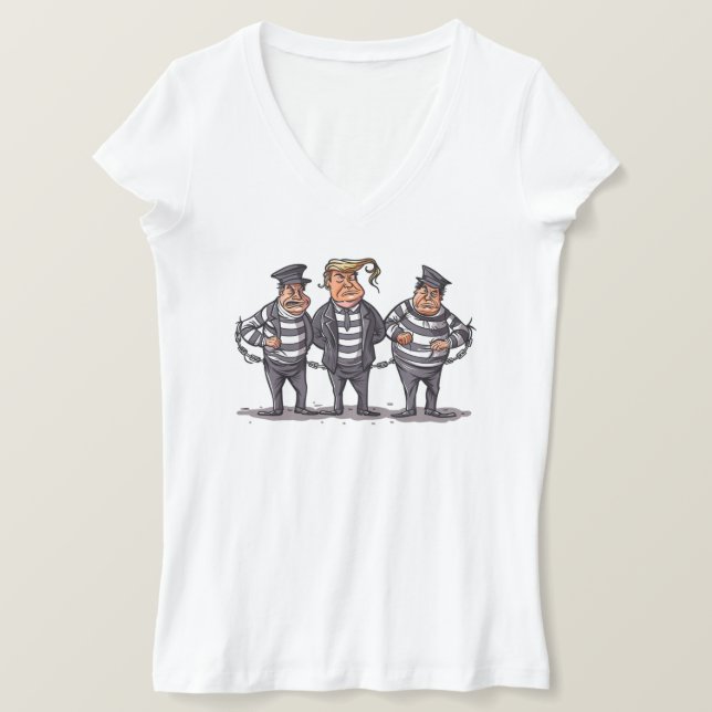 Camiseta 45 Ex-Presidente Condenado Felon Donald Trump (Frente do Design)
