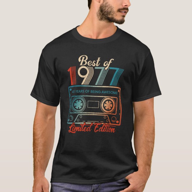 Camiseta 45 Presentes De Aniversário Melhores De 1977 45 An (Frente)