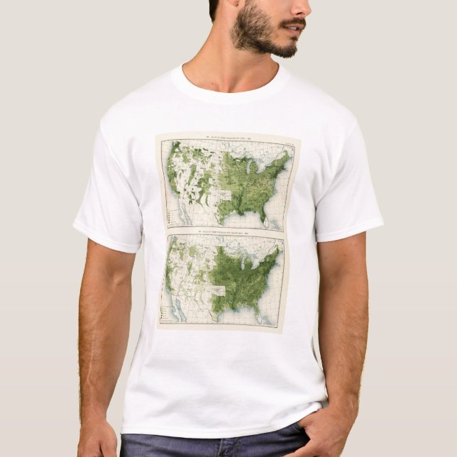 Camiseta 45 produtos agrícolas 1890 do valor (Frente)