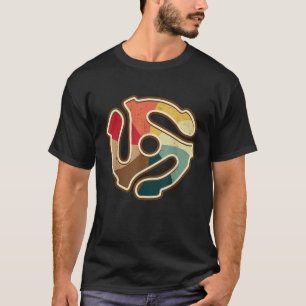 Camiseta 45 RPM Adaptador Retro Music