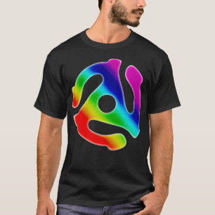 Camiseta 45 RPM Spider Record Adaptador Dj Shirt 80s Music