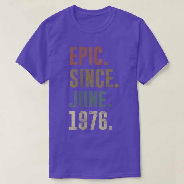 Camiseta 46º aniversário da Epic desde junho de 1976 (Frente do Design)