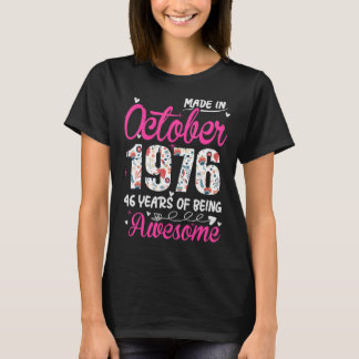 Camiseta 46º Aniversário Incrível Desde outubro de 1976