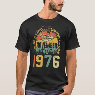 Camiseta 46º Aniversário Vintage novembro de 1976 46 anos