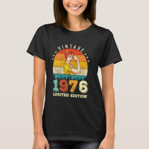 Camiseta 46. º aniversário 1976 Vintage 46 anos mulheres
