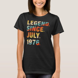Camiseta 46. º aniversário Legenda de 46 anos desde julho d