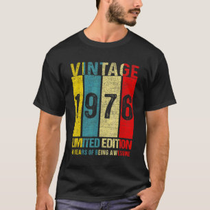 Camiseta 46 Aniversário Vintage 1976 46 anos